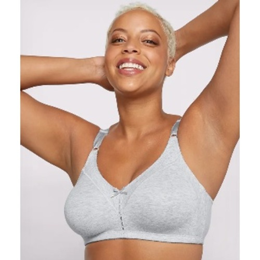 NEW Bali Comfort Revolution 38D Wireless Bra Gray Cool Comfort Soft Feminine